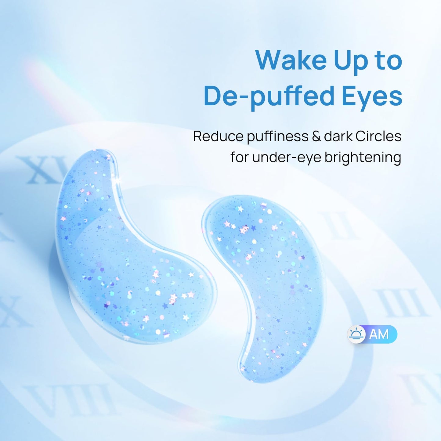 Under Eye Masks - Eye Patches for Puffy Eyes and Dark Circles, Wrinkles with Blue Algae Extract Collagen & Caffeine - Travel Essential Eye Gels for Puffiness (Blue Algae, 28 Pairs)