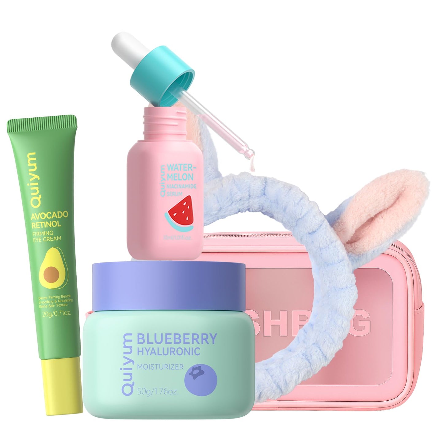 Skin Care Set, Fruit Women Beauty Gift Sets, Skincare Kit with Serum, Eye Cream, Face Cream Travel Kit for Women Wife Mother Teens Girls, TSA-friendly Sizes Birthday Gift 3pcs