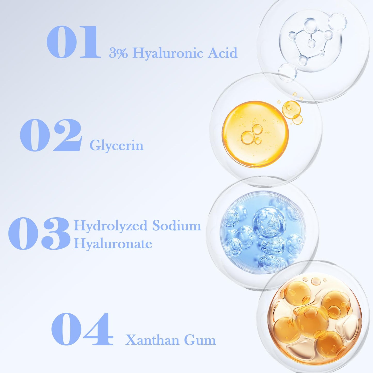 3% Hyaluronic Acid Serum, 30Pcs Hyaluronic Acid Tubes, Ultra-Hydrating Serum Single-Use Vials, Hyaluronic Acid Tubes 3% for Women's Moisturizing Skin Care Face