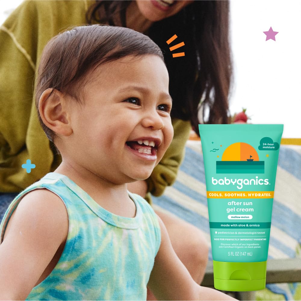 BabyGanics After Sun Gel Cream, Mellow Melon, 5oz