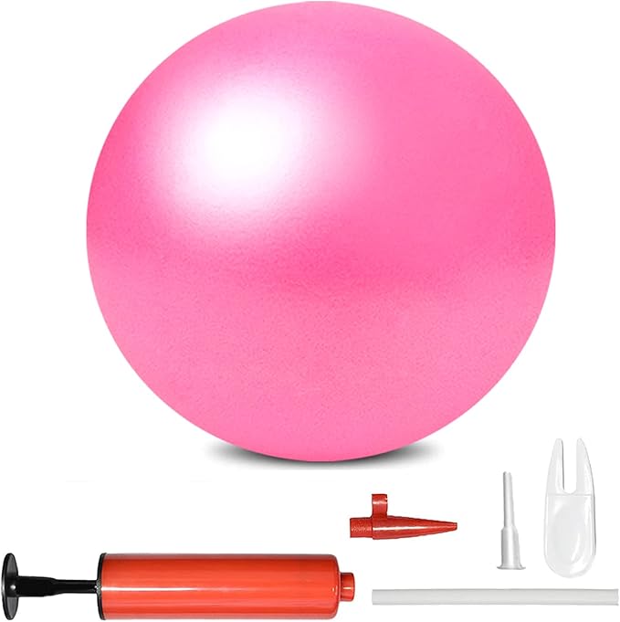 Mini Pilates Exercise Yoga Ball, Small Inflatable Exercise Yoga Ball,Core Training and Physical Therapy Equipment, with Pump