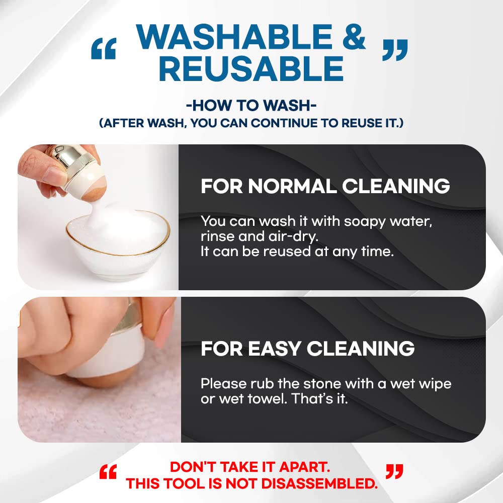 Korean Beauty Oil-Absorbing Volcanic Face Roller, Portable and Reusable Skincare Tool for Oily Skin, Shine Control, Oil Absorber tool for Face (Black)