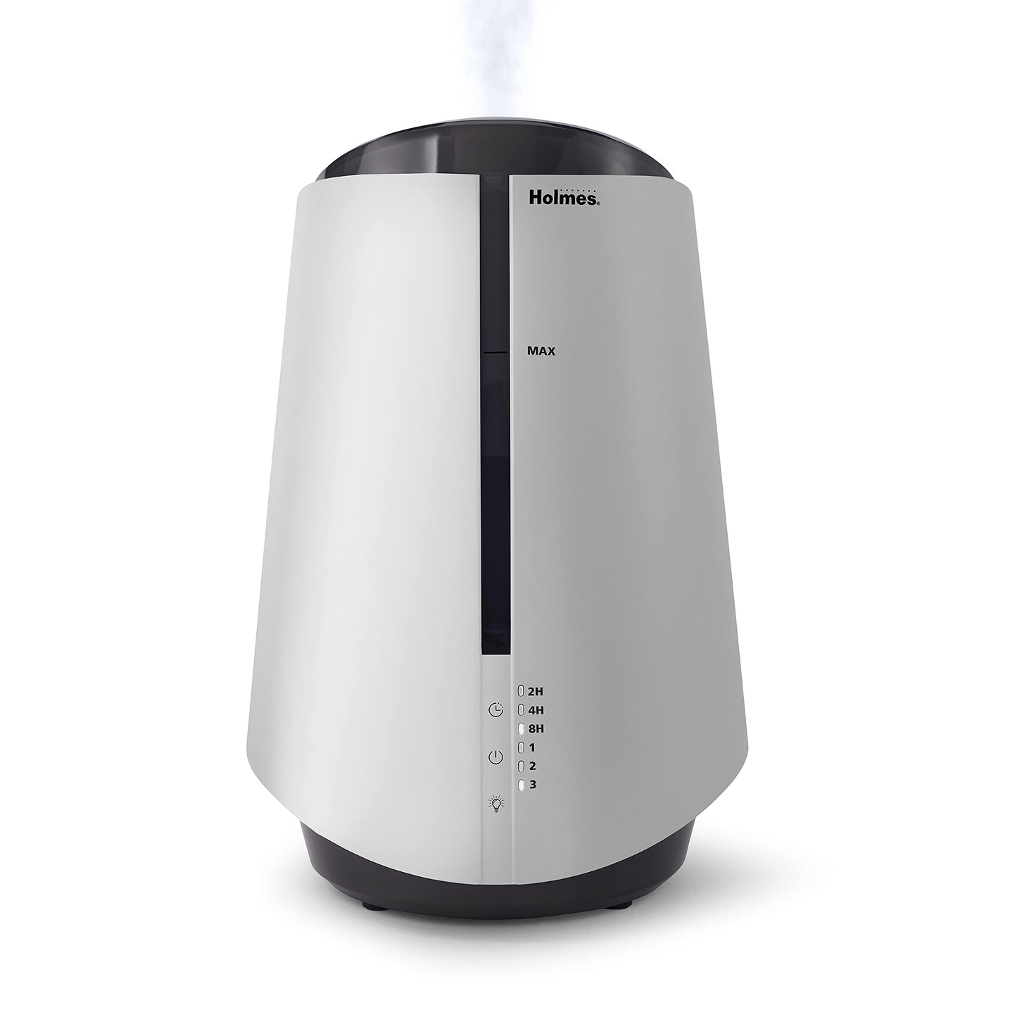 Holmes 1-Gallon Top-Fill Ultrasonic Cool-Mist Humidifier with Disinfectant Protection and 7 Color LED Lights White