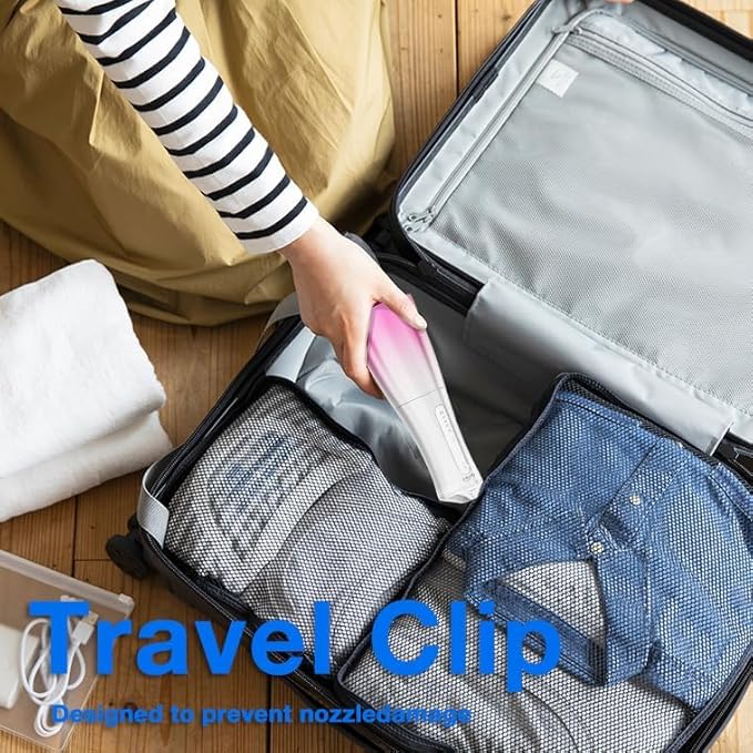 KIWIBIRD Water Dental Flosser with UV-C Sanitization, Cordless Oral Irrigator, 3 Modes & 4 Tips, 300ML BPA-Free Tank, 40-120PSI Portable Teeth Cleaner for Plaque, Home & Travel Use (Pink Ombre)