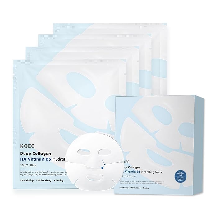 Collagen Face Mask, Bio-Collagen Deep Hydrating Overnight Mask with Hyaluronic Acid, Anti Wrinkle Lifting Mask for All Skin Types, Anti Aging Facial Mask,Pore-Minimizing,Firming&Elasticity