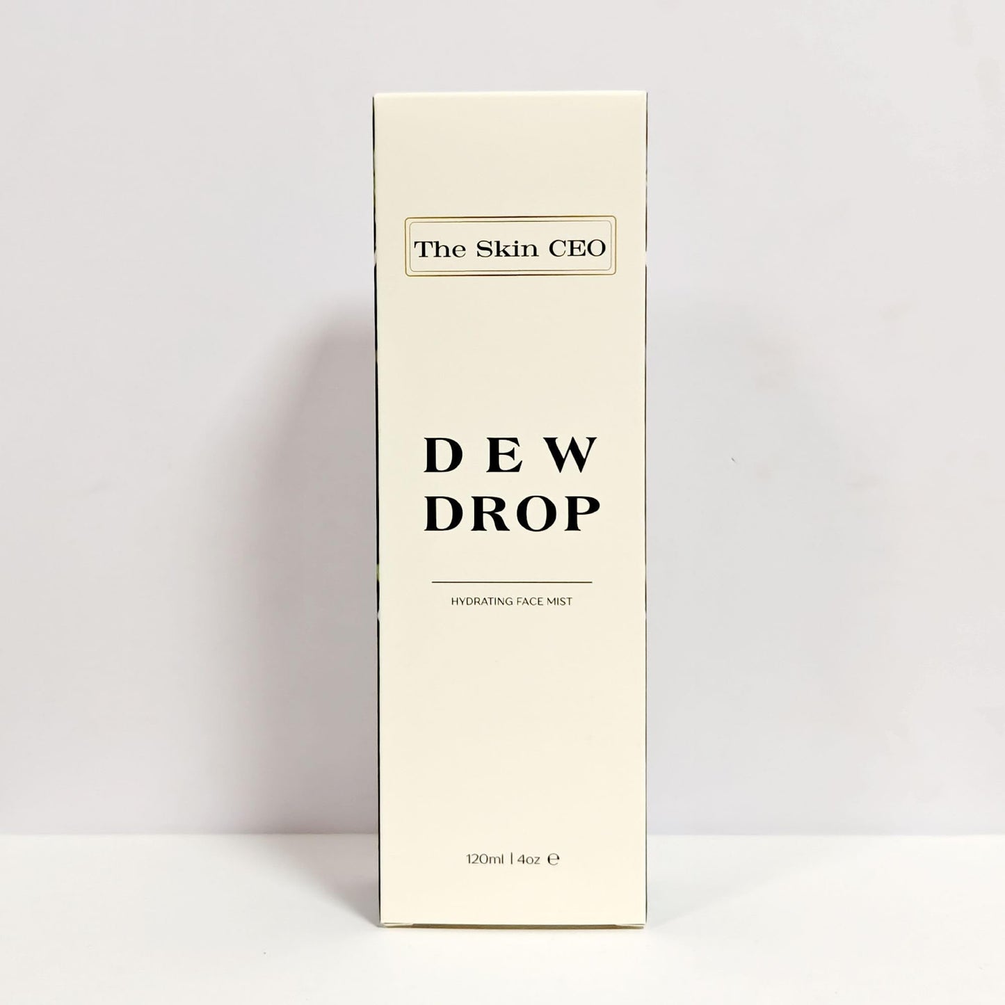The Skin CEO Dew Drop Hydrating Face Mist, 120ml/4oz, with Jojoba Oil and Pearl Powder.