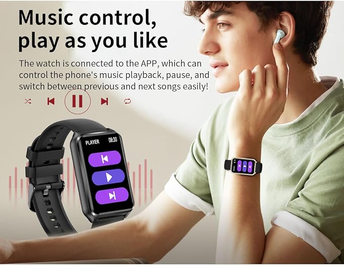 1.57" Light Weight Sleek Fitness Tracker Call/Answer Smart Watch 24H Heart Rate Sleep Blood Oxygen Monitor,IP68 Waterproof Smartwatch Step Calorie Counter Pedometer Health Activity Trackers