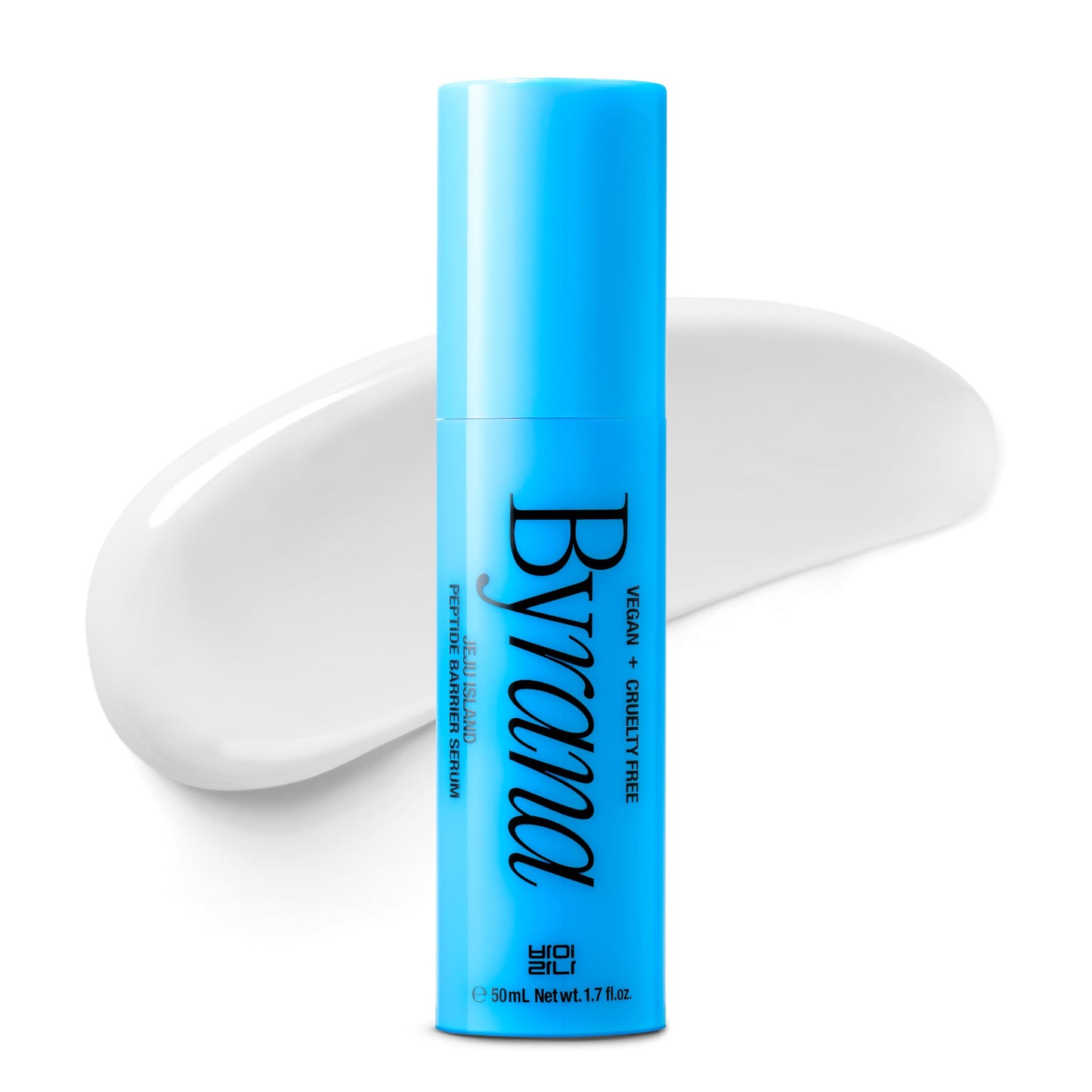 BYRANA Jeju Island Peptide Barrier Face Serum – Korean Vegan Skincare with 9 Peptides, Ceramides, Hyaluronic Acid, Niacinamide & Marine Complex – Hydrating, Firming & Barrier Support – 1.7 oz