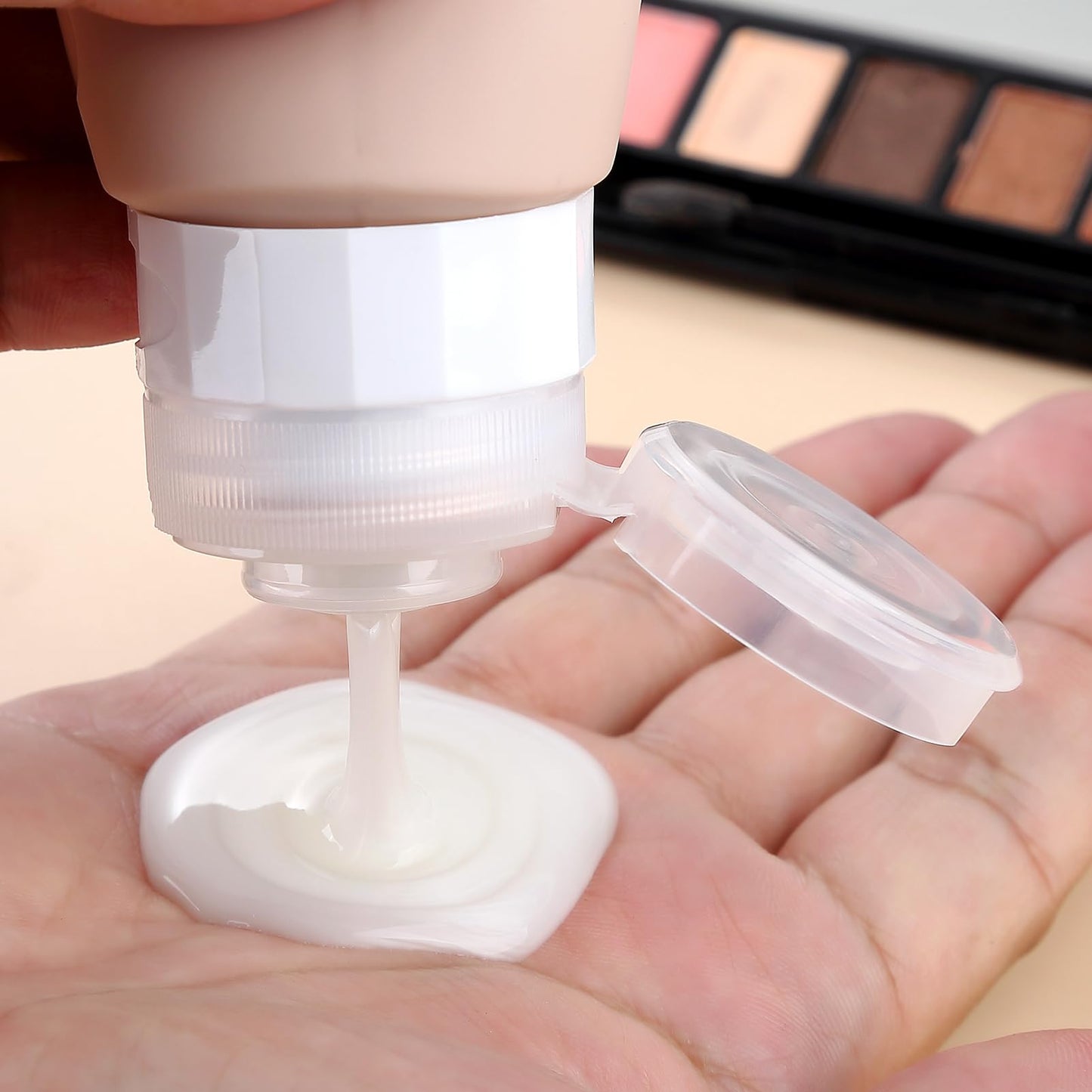 Gemice Travel Bottles for Toiletries, Tsa Approved Travel 3oz Size Containers with Clear Bag, BPA Free Leak Proof Travel Tubs Refillable Liquid Travel Accessories for Cometic Shampoo Lotion (4 Pack)