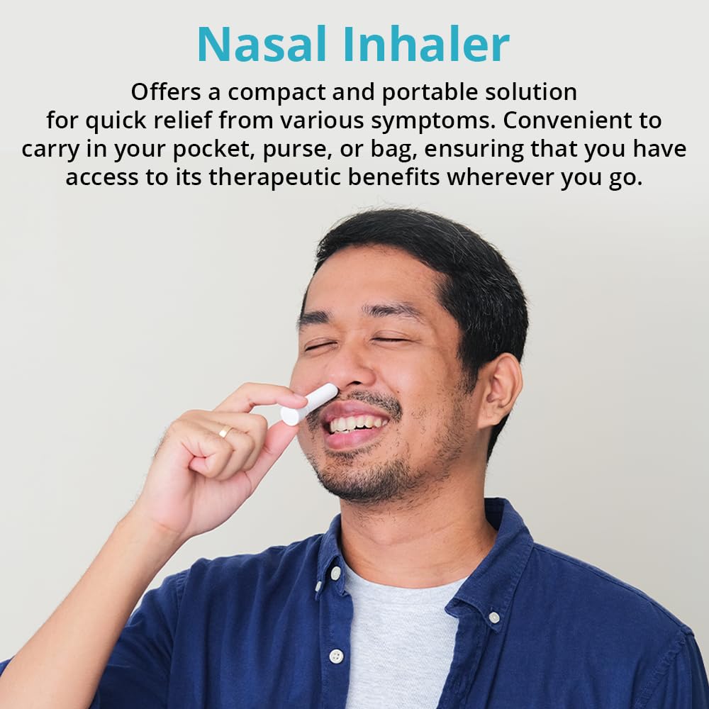 Motion Ease Nasal Inhaler and Roll On Essential Oils, 2 Piece Set, Relief for Motion Sickness, Sea Sickness, Car Sickness, Nausea and Vomiting, Dizziness