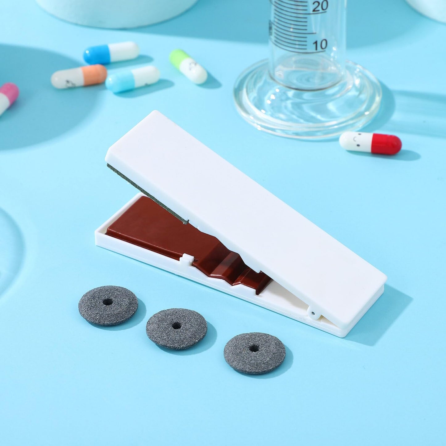 iplusmile 3 Pcs Bottle Opener Doctor Ampule Opener Bottle Cutter Ampoule Breaker Device Vial Opener Vial Decapper Multi-function Can Opener Travel Corkscrew White Jar