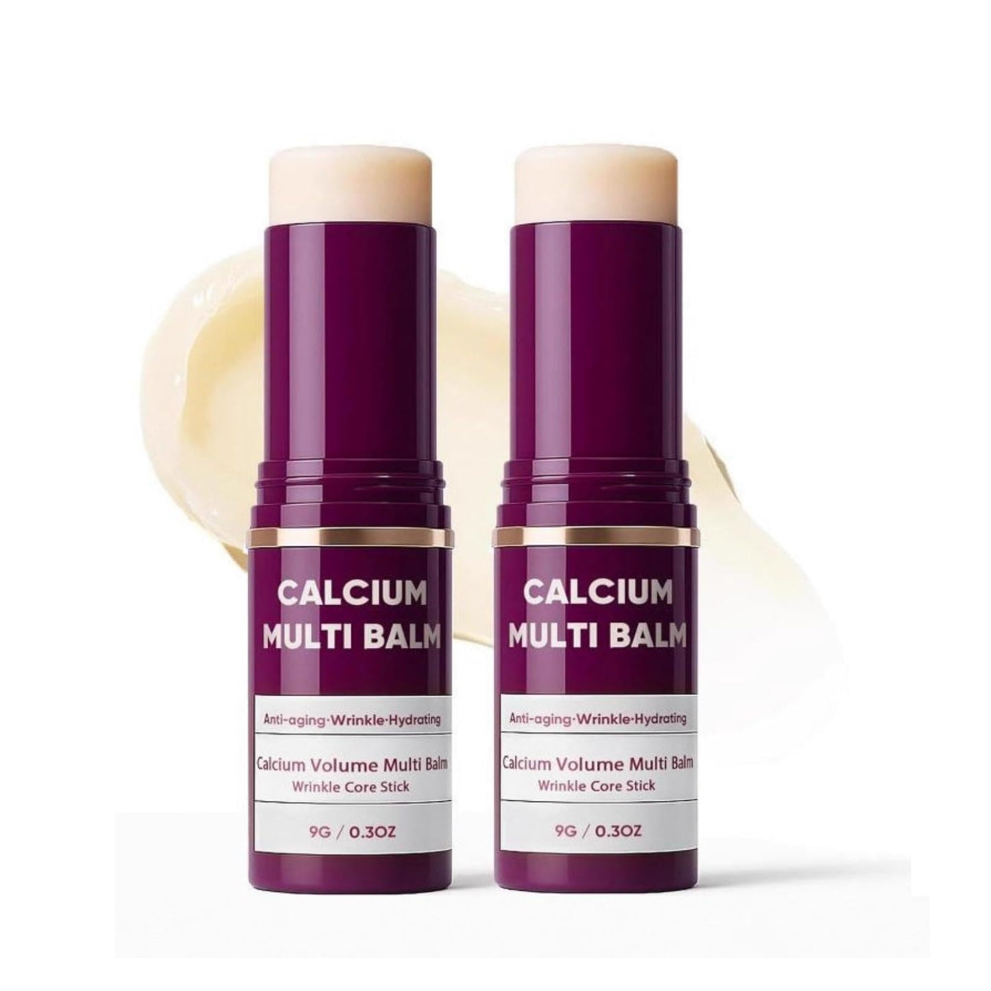 2Pcs Calcium Multi Balm, Wrinkle Core Stick, Korean Collagen Moisturing Stick, Collagen Anti Wrinkle, Moisturizing, Suitable For Eyes, Face, Neck.