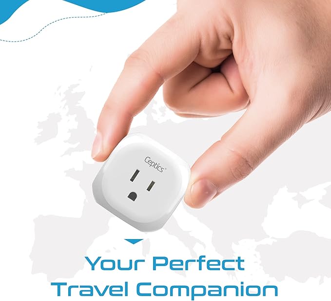 Ceptics South Africa Travel Adapter - 5 Input with QC 3.1A Dual USB and USB-C - Ultra Compact - Light Weight - USA to Any Type M Countries Such as Namibia, Botswana and More (PTU-10L), White
