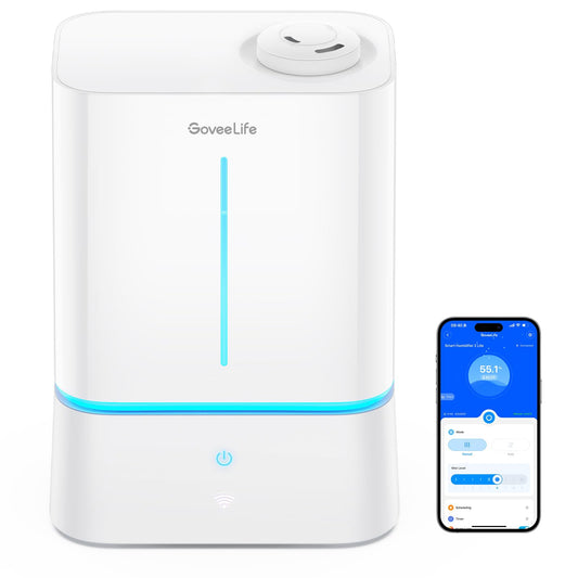 GoveeLife Humidifiers for Bedroom, 4.5L Smart Cool Mist Air Humidifiers with Scent Diffuser & Nightlight, 40H Runtime, Easy to Clean, Quiet Top Fill Ultrasonic Humidifiers for Plant, Large Room, Baby