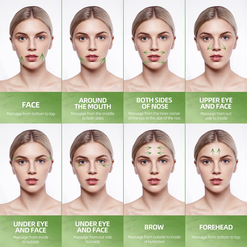 3-in-1 Natural Jade Roller and Gua Sha Set for Face and Eye Ice Roller Facial Cooling Massage Roller