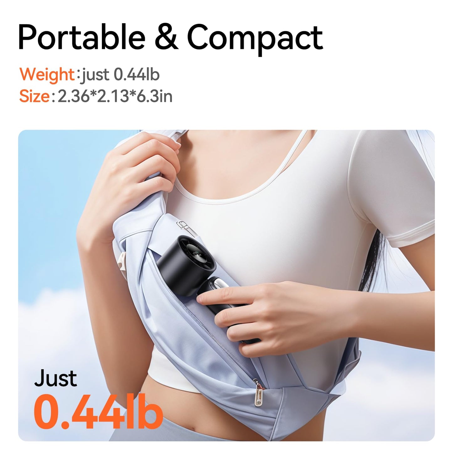 KIMMOO 3-in-1 Portable Handheld Turbo Fan-100 Speeds, 15000 RPM, 10Hrs Cooling, LED Display, 90° Rotation, USB Rechargeable Battery Powered, Mini Foldable Hand Held Personal Fan for Women Men (Black)