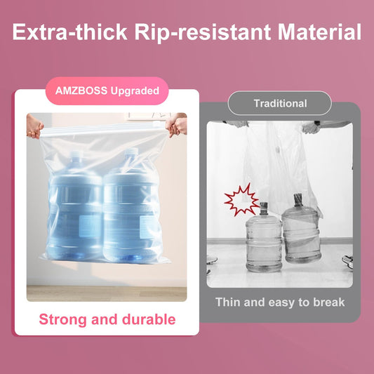 Vacuum Seal Bags for Clothing Travel, 5 Pack Space Saver Vacuum Storage Bags with Electric Pump,Portable Compression Sealer for Clothes, Blankets, Bedding & Travel Essentials,Good for Luggage Packing