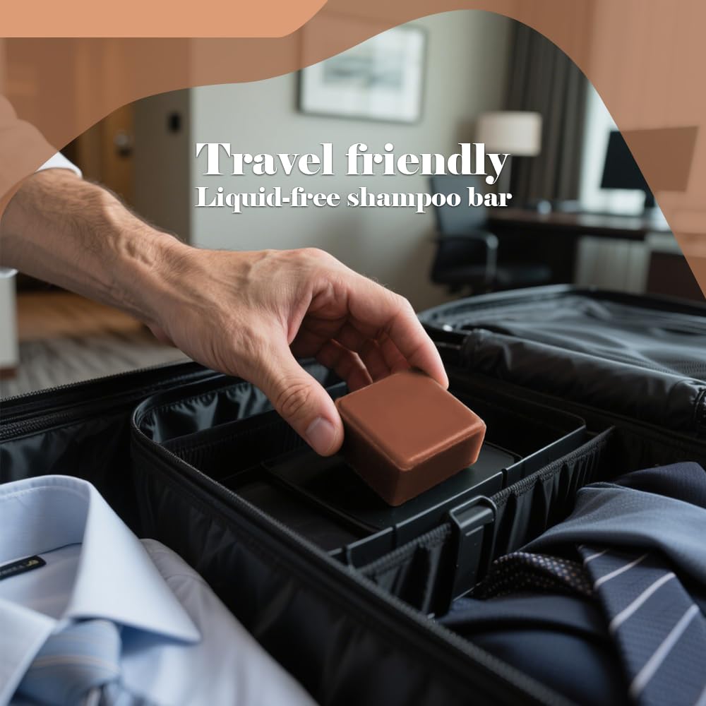 SKIRIFINE Shampoo Bar for Men - Experience a Distinctive Elegant Aroma, Quick Lather & Easy Rinse, Cedar Citrus Scent Natural Men Shampoo Soap Bar, ldeal for Travel - 3.2oz