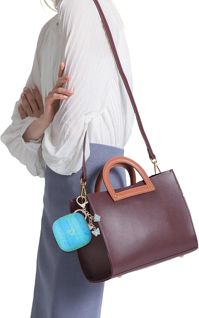 Compatible with Powerbeats Pro, Soft Silicone Case with Gold Heart Pattern for Powerbeats Pro Case with Cute Butterfly Keychain for Girls Women (Camouflage Blue)