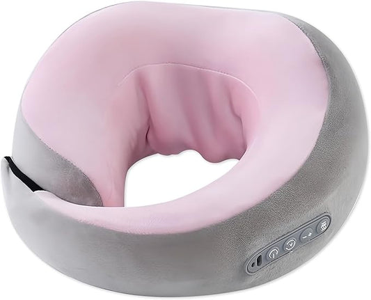 Neck Massager with Heat - Deep Tissue Neck Pain Relief U-Shape Design Electric Massager Pillow for Travel Office Home Shiatsu Neck Massager Gifts for Men Women Dad Mom, Pink