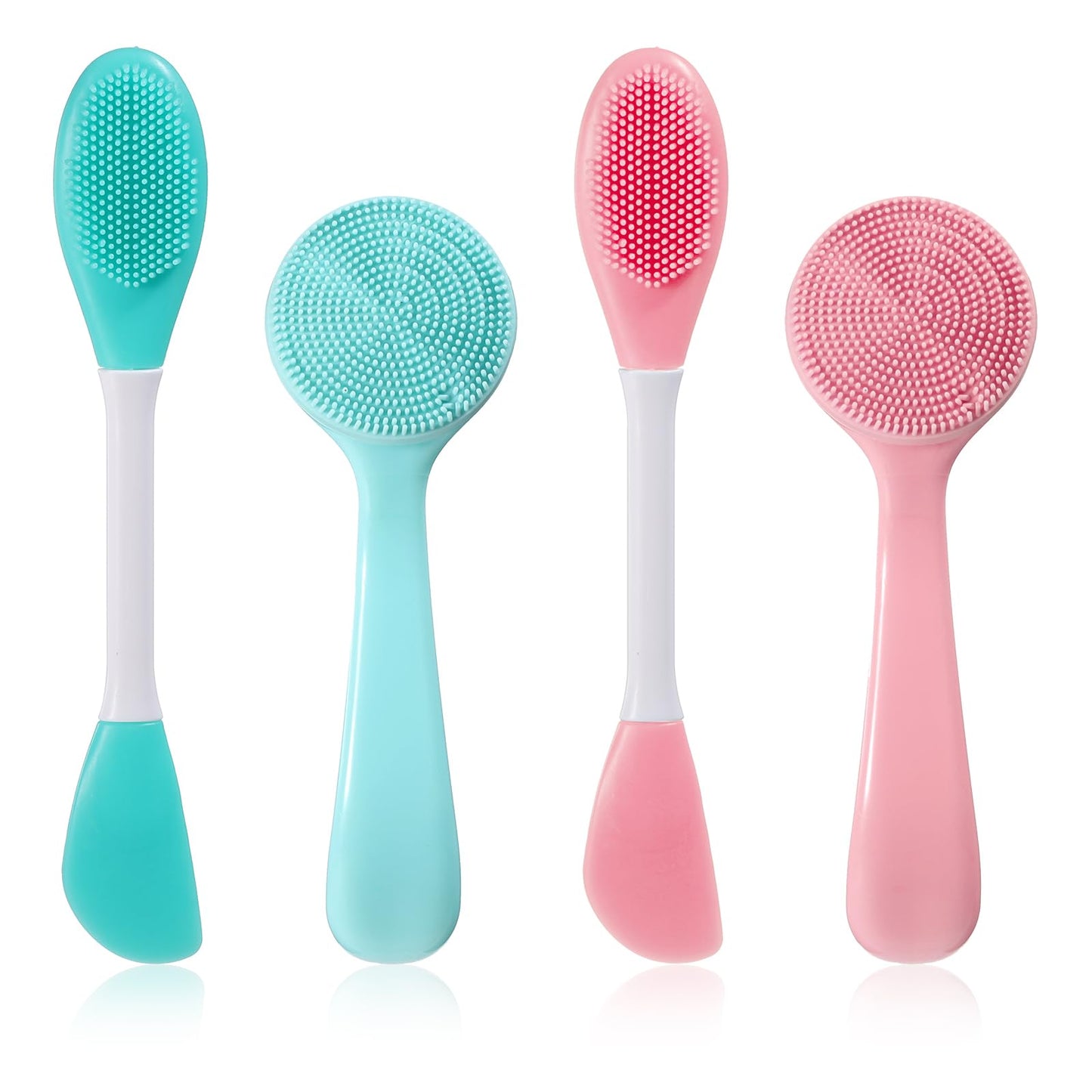 4 Pack Silicone Face Brush Face Masks Skincare Brush Silicone Manual Facial Cleansing Brushes Soft Facial Brushes for Women and Men