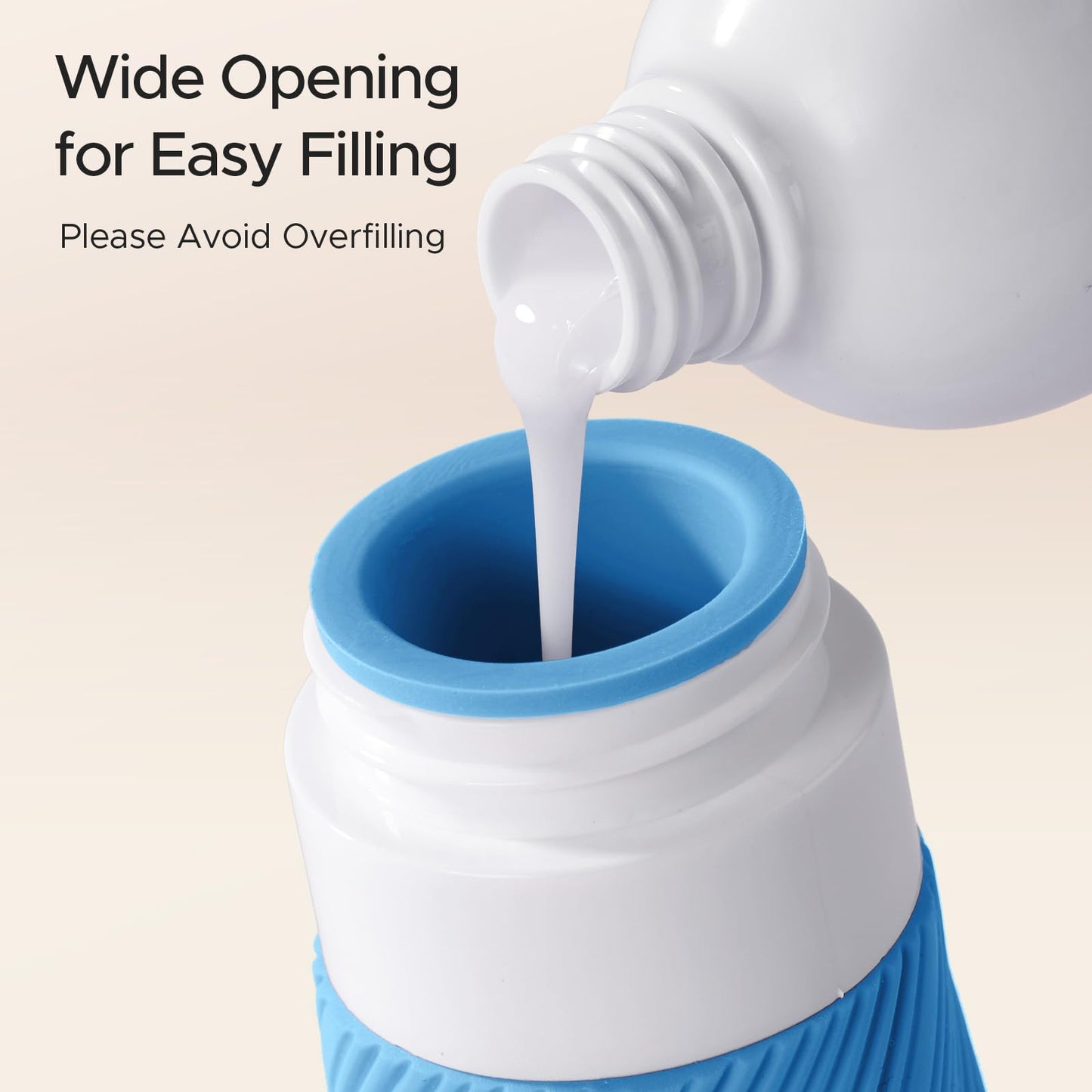 23 Pack TSA Approved Travel Bottles for Toiletries, Leak Proof Refillable Travel Size Containers Kit with Silicone Squeezable Bottles Jars for Shampoo Lotion Conditioner, in Clear Bag, Blue