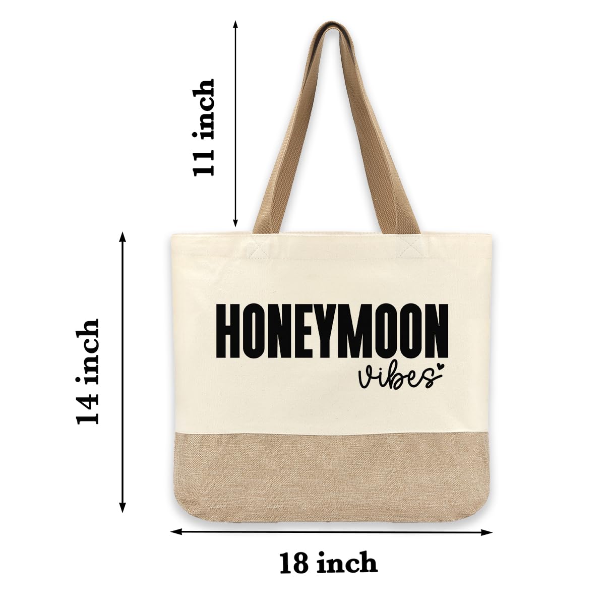 Honeymoon Tote Bag, Honeymoon Essentials Must Haves, Wedding Bridal Shower Gifts, Bachelorette Party Engagement Gifts for Couples Bride Wife, Fiance Newly Engaged Gift Beach Bag Reusable Grocery Bags
