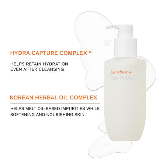 SULWHASOO CLEANSING BUNDLE - Gentle Cleansing Oil & Gentle Cleansing Foam & First Care Activating Serum VI Bundle, Deeply Cleanse, Hydrate, and Strengthen Skin Barrier, Travel Size