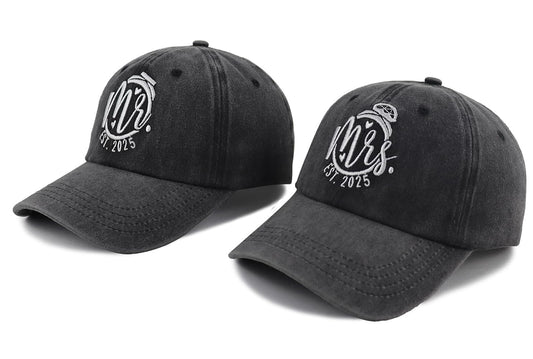2025 Wedding Gifts for Bride Groom, Couples Her Wifey Mr Mrs Engagement, Honeymoon Outfits Essentials Baseball Cap for Bridal Gift Black