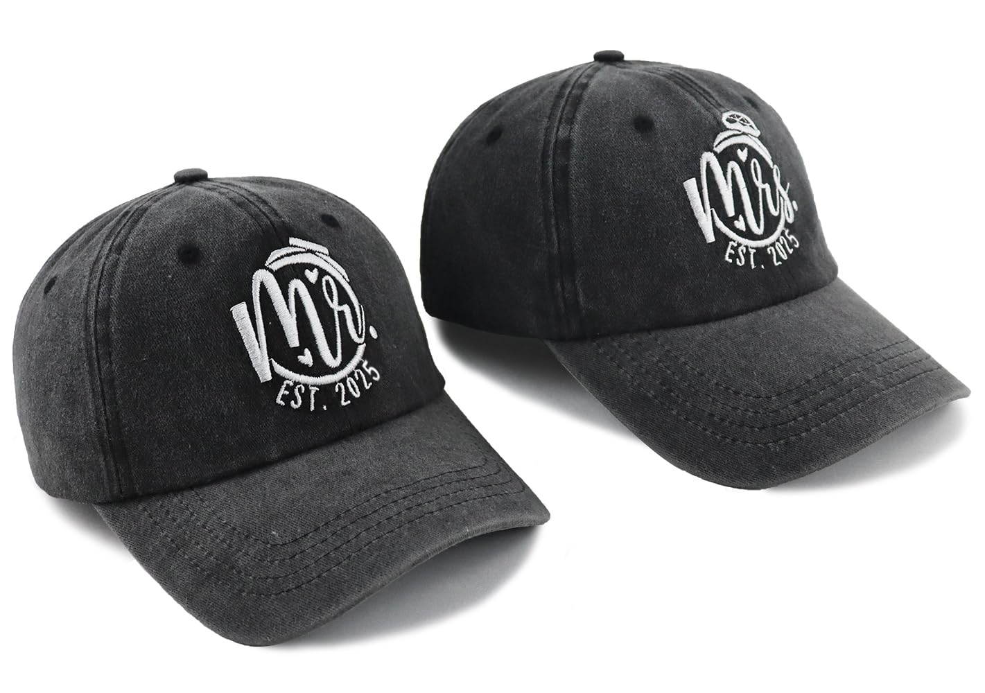 2025 Wedding Gifts for Bride Groom, Couples Her Wifey Mr Mrs Engagement, Honeymoon Outfits Essentials Baseball Cap for Bridal Gift Black