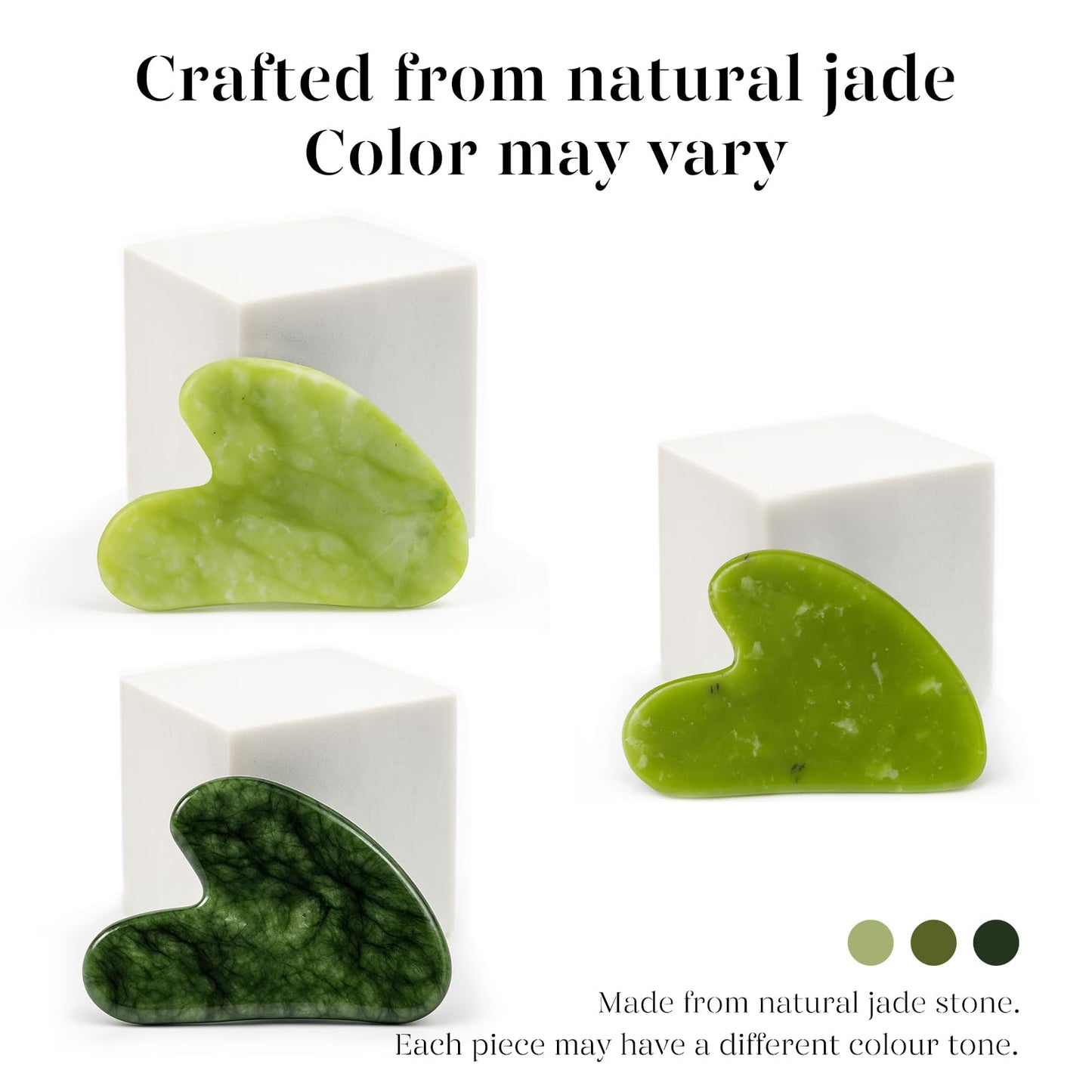 BAIMEI Gua Sha Facial Tools Face Massager for Skin Care, Relaxation and Reduce Wrinkles Puffiness Skin Care Tools, Self Care Gift for Men Women - Xiuyan Jade