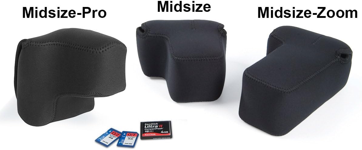 OP/TECH USA Soft Pouch – Compact digital camera case, lightweight accessories pouch, sleek neoprene sleeve for DSLR, perfect for backpacks & travel – durable protection in style | D-SLR| Black