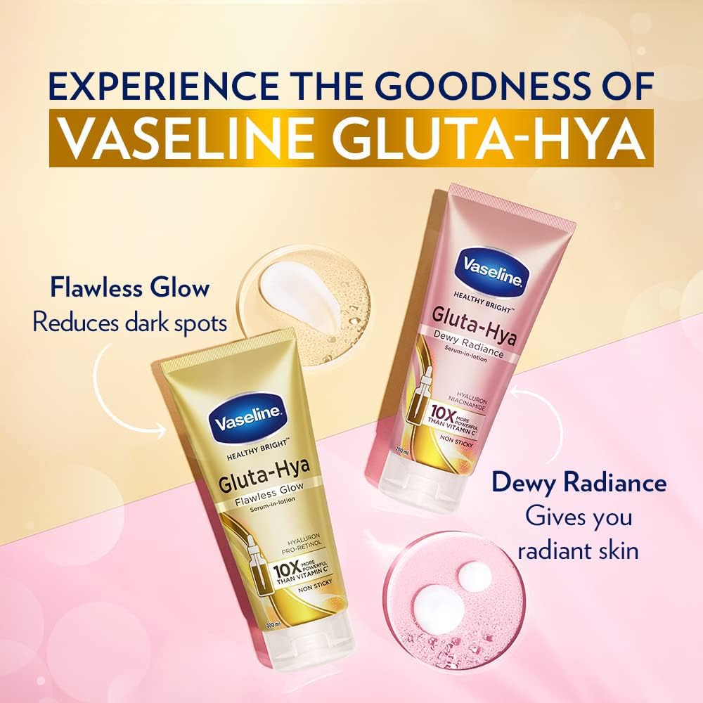Vaseline Gluta-Hya Flawless Glow, 200ml, Serum-In-Lotion.