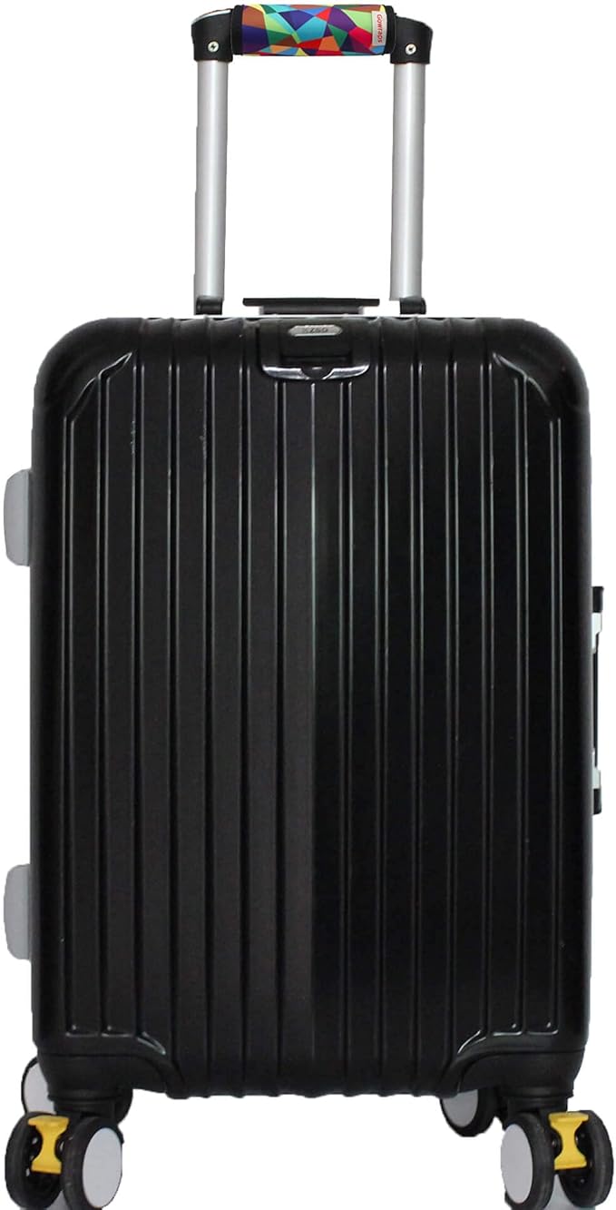 5 Pack Neoprene Luggage Handle Wraps for Suitcase Travel Luggage Tags/Identifiers/Marker/Grips (2.0 Version) (Geometry)