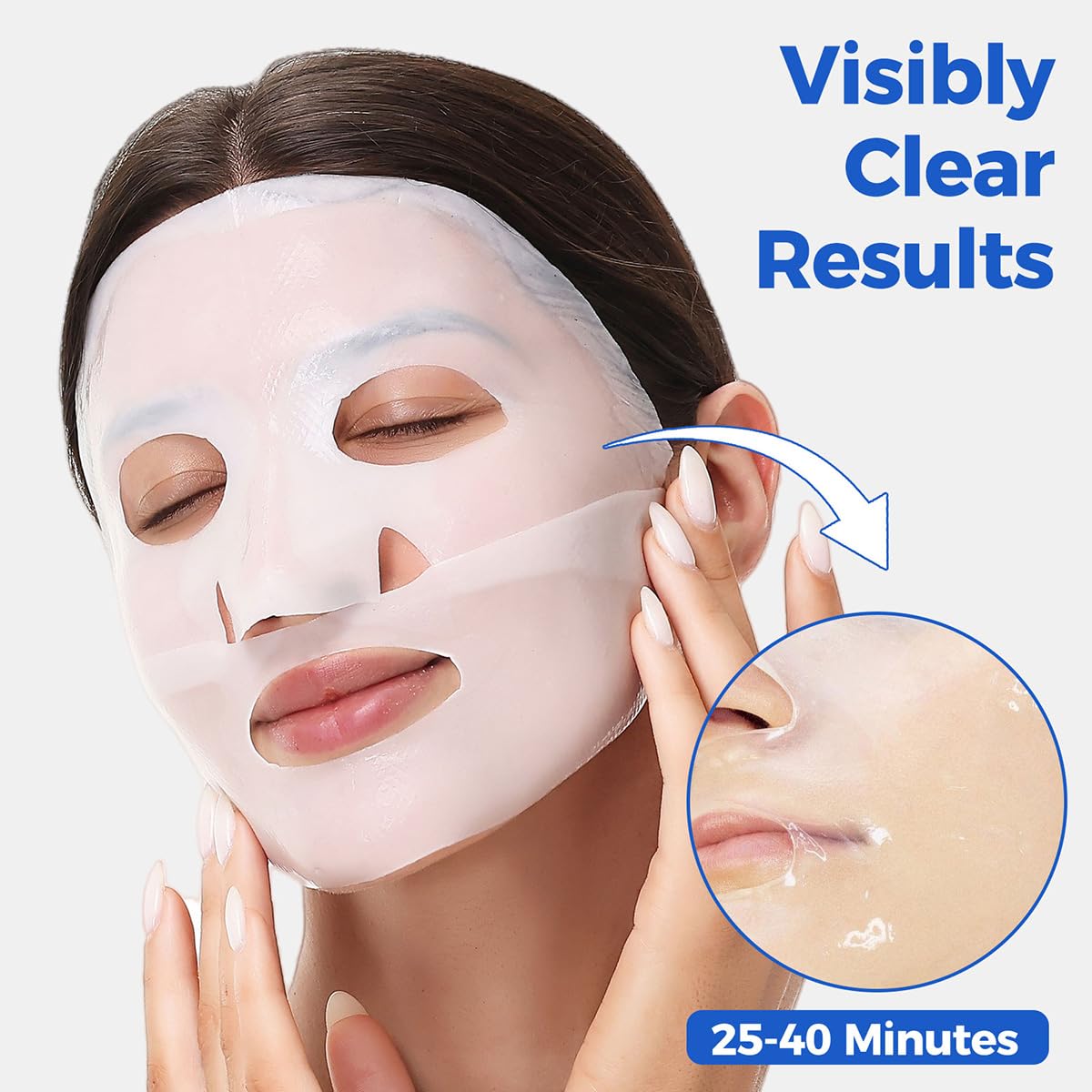 7 Pack Collagen Face Mask Deep Hydrating Overnight Facial Mask with Hyaluronic Acid Moisturizing Skincare Hydrogel Mask for Hydrating, Firming & Brightening