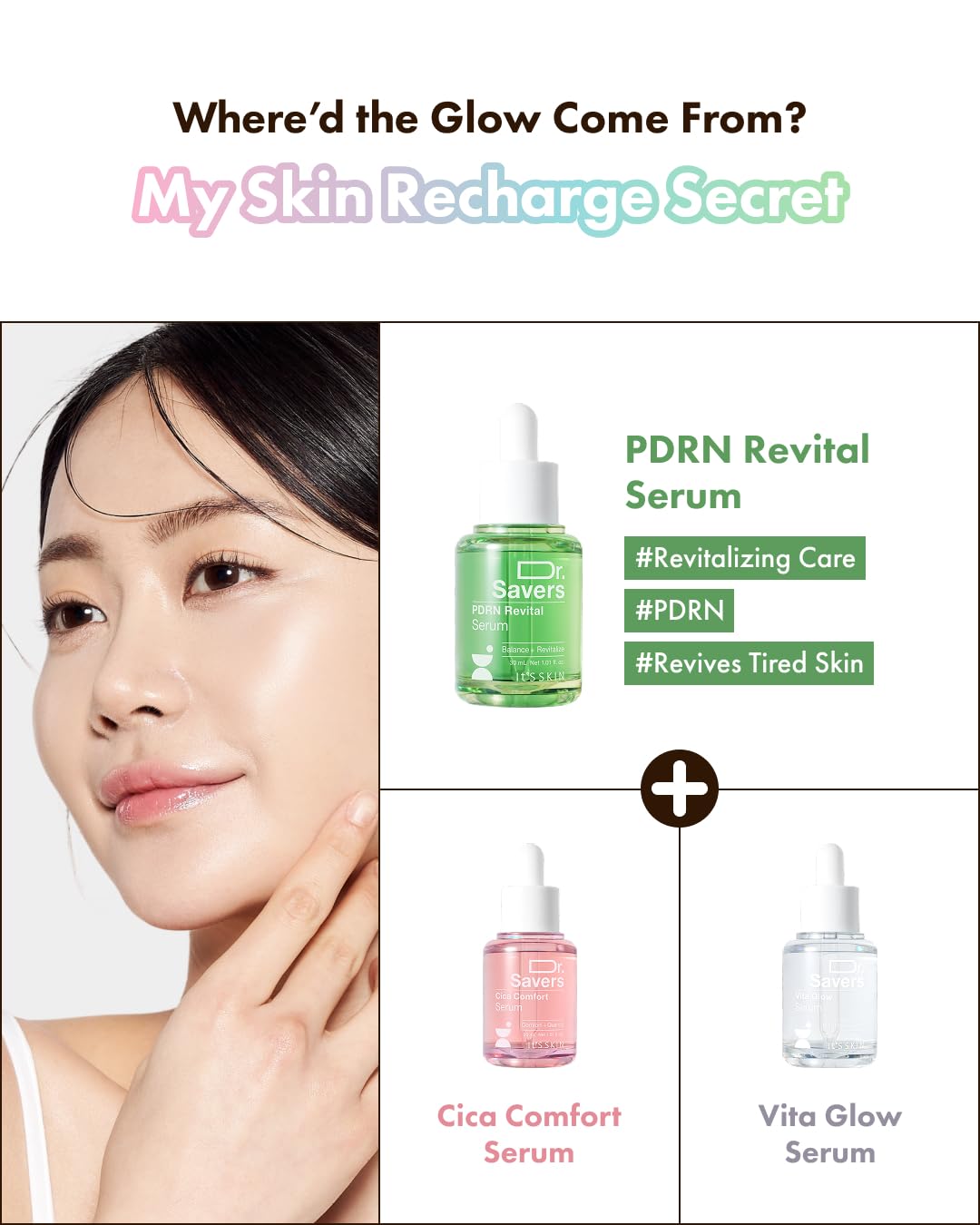IT’S SKIN Dr.Savers PDRN Revital Serum 1.01 fl.oz, Hydrating and Rejuvenation Face Serum with PDRN and Plant Based Complex, Skin Barrier Support and Lightweight, Sensitive Skin, Korean Skincare