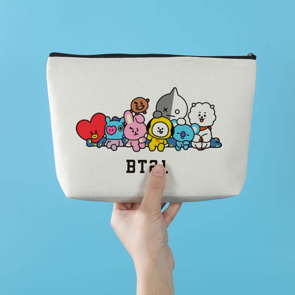 Korean Group Army Musical Makeup Bag Music Team Army Members Fans Gift Musical Merchandise Gift for Women Girl Korean Drama Fan Gift South Korea Fashion for South Korean Music Groups Fans Gifts