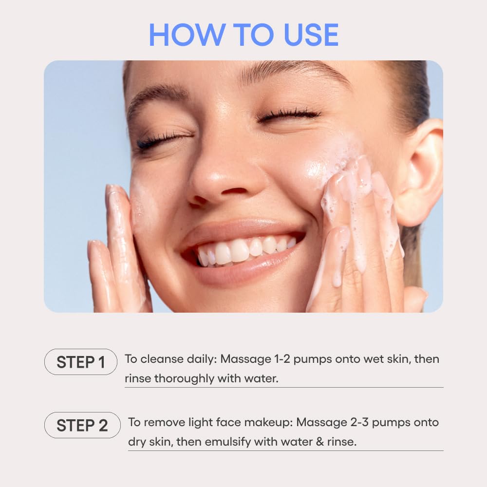 LANEIGE Water Bank Gentle Gel Cleanser Mini: pH-Balanced & Barrier-Boosting Gel Cleanser with Blue Hyaluronic Acid