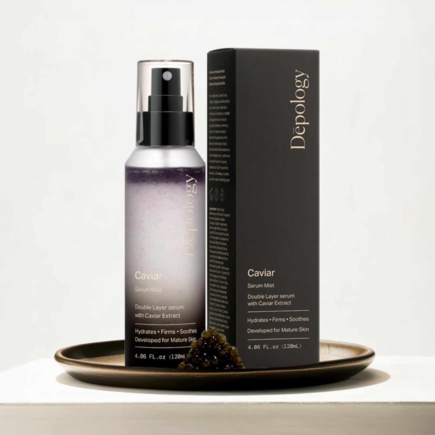 depology Glowing Spray Serum, Hydrating & Firming Facial Mist, Radiance Skin, Smooths Fine Lines and Wrinkles, Face Mist with Hyaluronic Acid & Collagen, Facial Spray for All Skin Types, 4.06 Fl Oz.