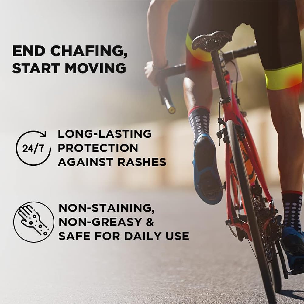 Pee Safe Anti Chafing Stick | With Natural Coconut Oil & Aloe Vera | Non Greasy Balm for Thigh, Underarm, Groin | pH Balanced Skin Protection for Men & Women | 2.65 Oz (75g)