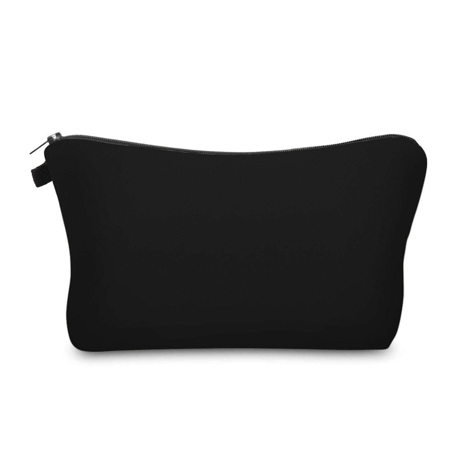 Cute Travel Makeup Bag Cosmetic Bag Small Pouch Gift for Women (Plain Black)