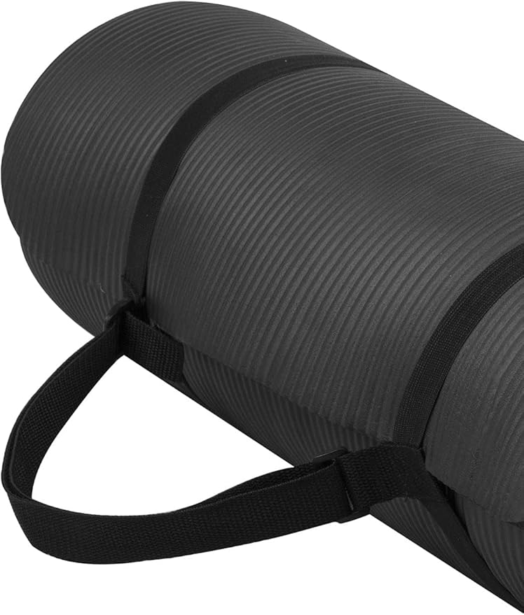 1/2-Inch Extra Thick High Density Anti-Tear Exercise Yoga Mat with Carrying Strap, Multiple Colors