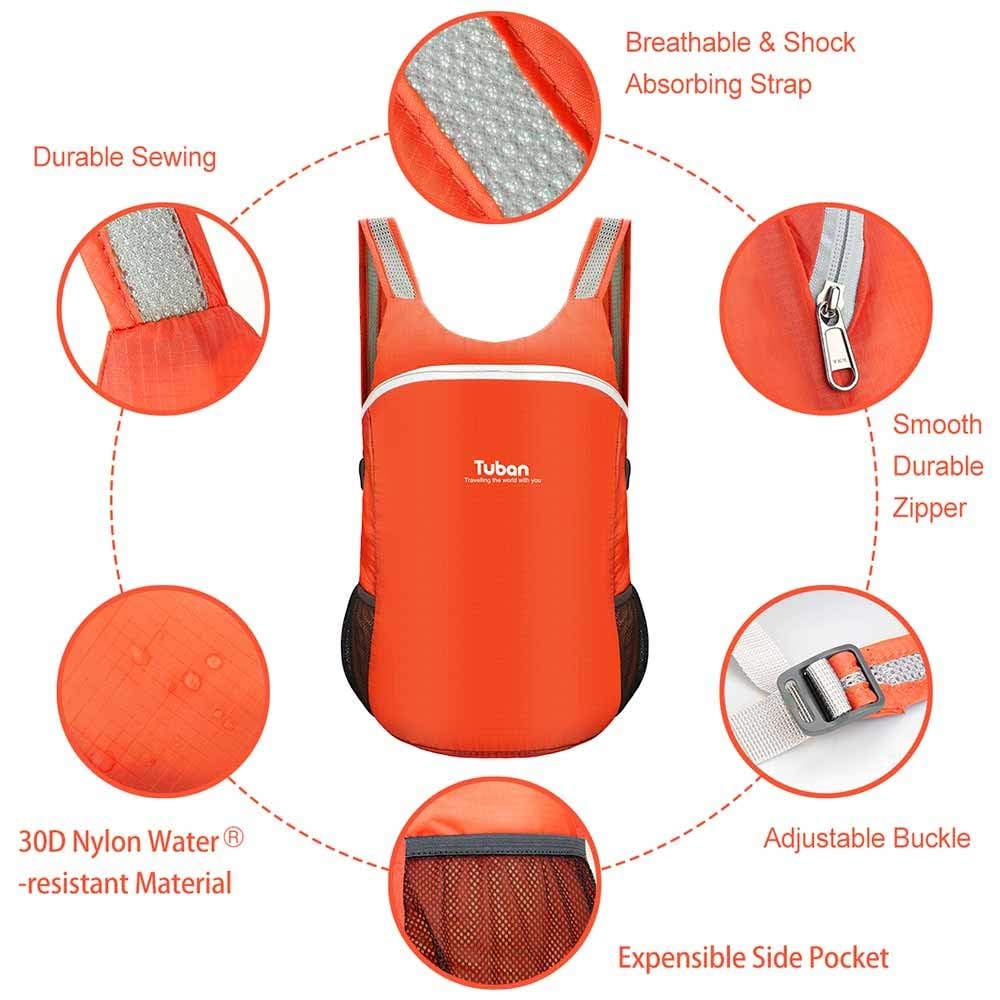 Ultra Lightweight Packable Water Resistant Backpack for Travel Camping Outdoor Hiking Daypack