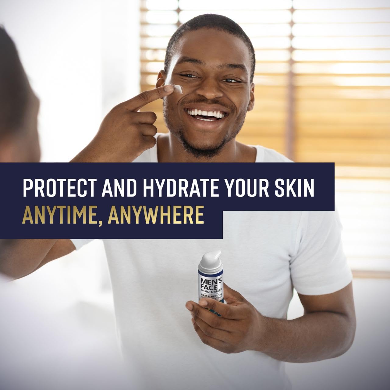 PENEBELLA Mens Face Moisturizer - Deep Hydrating & Anti Aging Mens Lotion | Made in Europe | Vitamin C+E, Elastin, Hyaluronic 4D - Mens Face Cream for Daily Use - Eye, Face & Neck Mens Skin Care