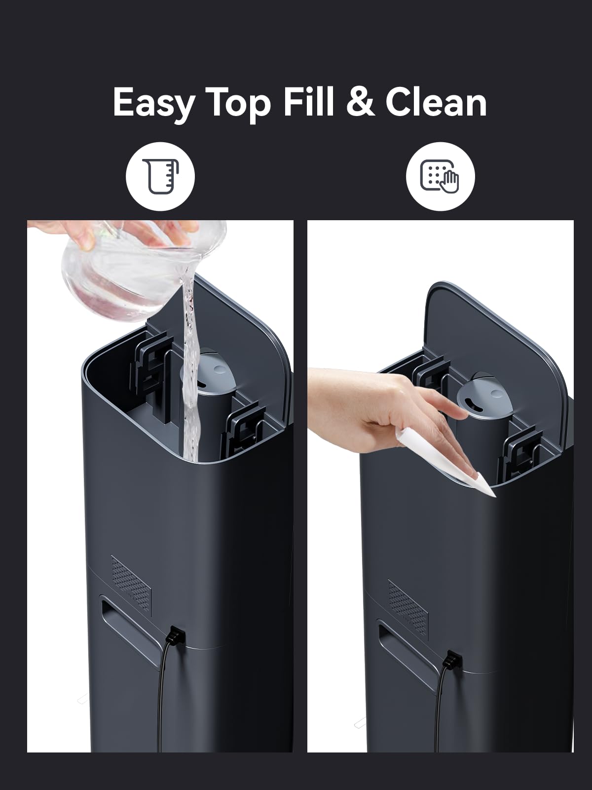 Humidifiers for Bedroom, 2.11Gal 8L Quiet Humidifiers for Large Room with Timer, 360°Nozzle, 3 Speed Ultrasonic Cool Mist Humidifier with Humidistat for Baby, Customize humidity for Home Adults Plants