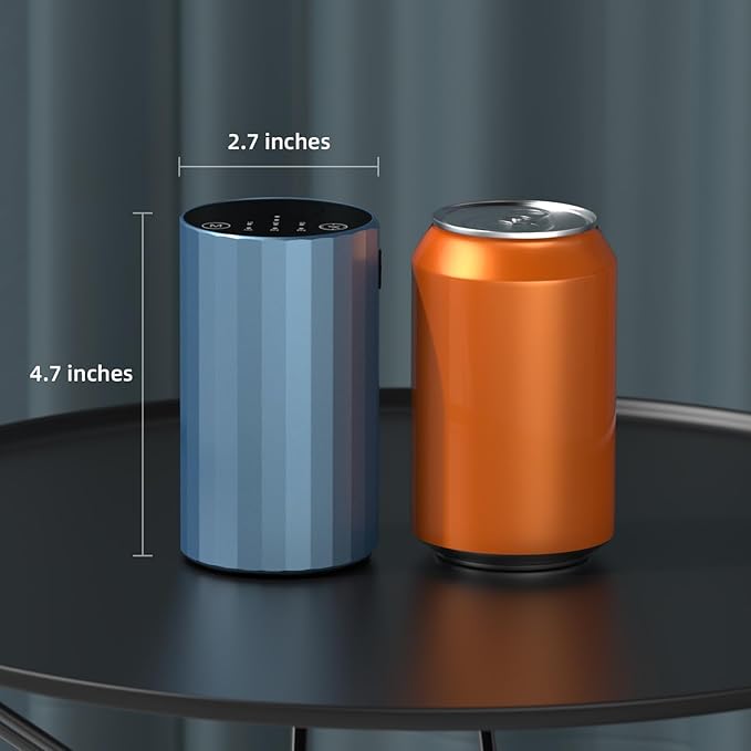 Waterless Essential Oil Diffuser Aromatherapy Scent Diffusers for Home Large Room, Bedroom, Car, Office, Desk, Battery Operated Mini Portable Air Freshener (Blue)