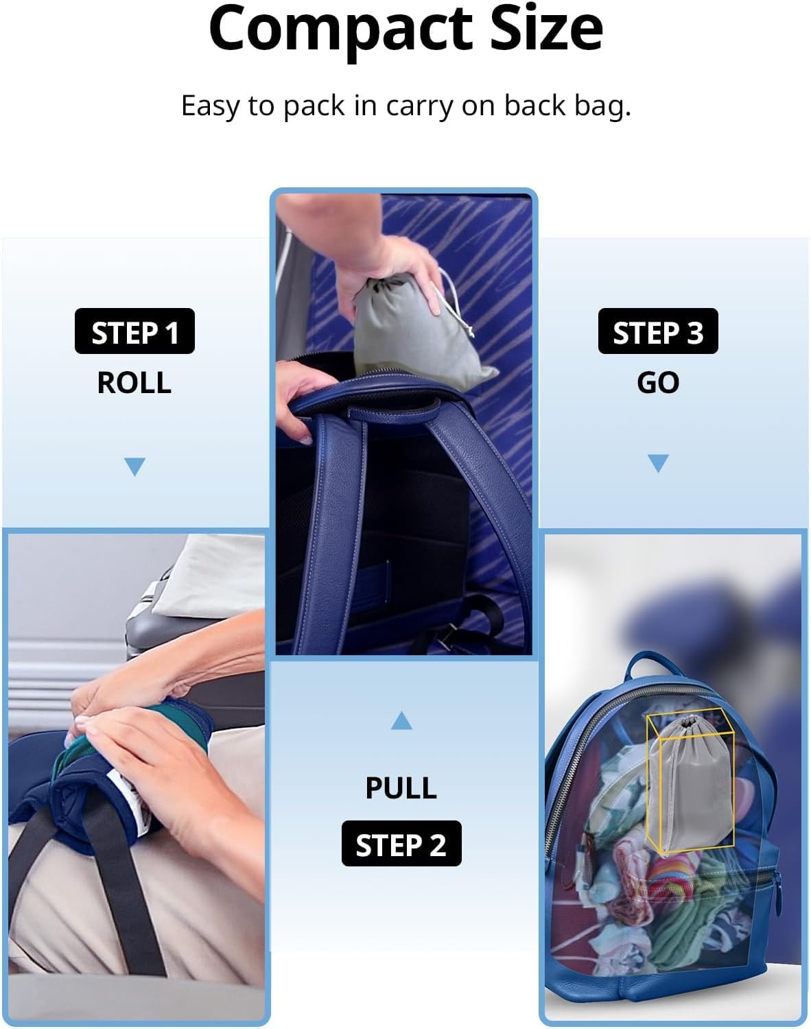 Inspireyes Travel Pillows for Airplanes, Travel Accessories for Long Flight, 360° Head Support Soft Airplane Pillow with Eye Mask for Sleeping, Stop Bobblehead, Light Black