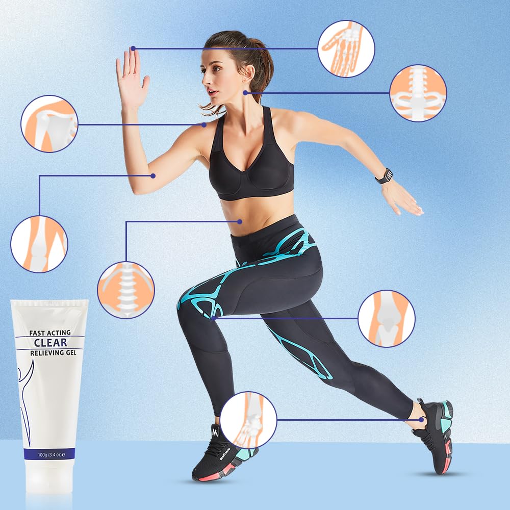 Soothing Cooling Gel 100g,Relieving Body Gel Muscle Tension,Sports Soothing Cooling Body Care Lotions with Menthol and Frankincense,Fast Absorbing for Women and Men