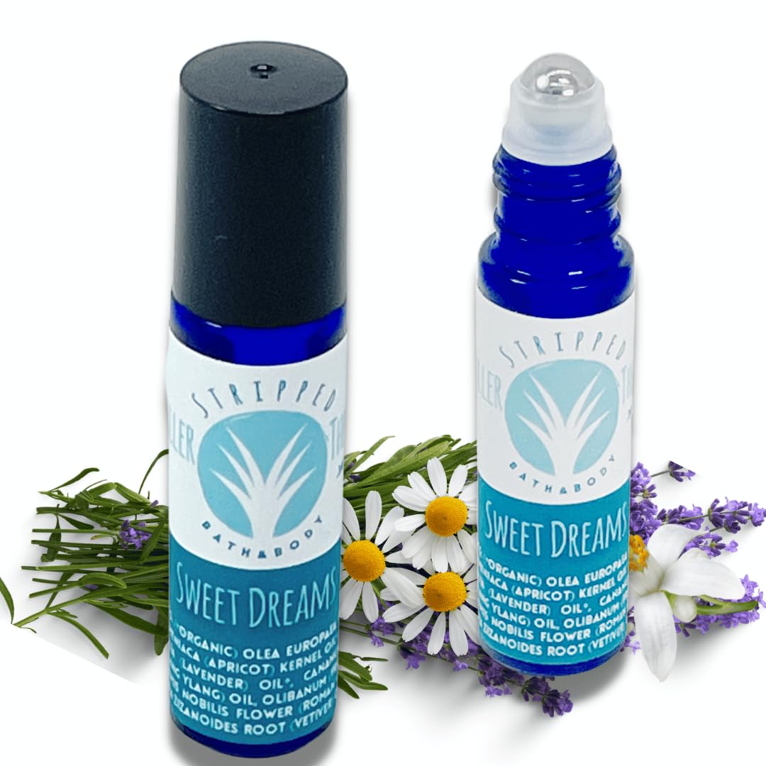 SWEET DREAMS Roll On Relaxation Aromatherapy | Night Time Unwind Support Blend w/Lavender, Neroli & Chamomile Essential Oils | Stocking Stuffer Idea