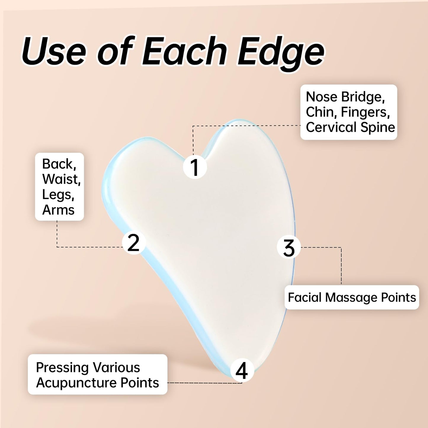 Olaemuo Opal Gua Sha and Face Roller, Real Jade Gua-Sha Stone Facial Tools Set for Reduce Puffiness, Body Guasha Tool for Relieve Neck Tension, SinkCare Beauty Massager as Present for Women,Opal